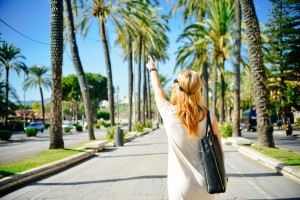 Girl Pointing At Sky In Summer_Stokpic